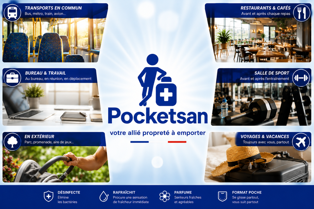Où utiliser nos produits d’hygiène Pocketsan au quotidien ?