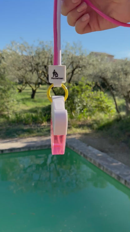Cordon Lanyard  Rose et Blanc pour Spray